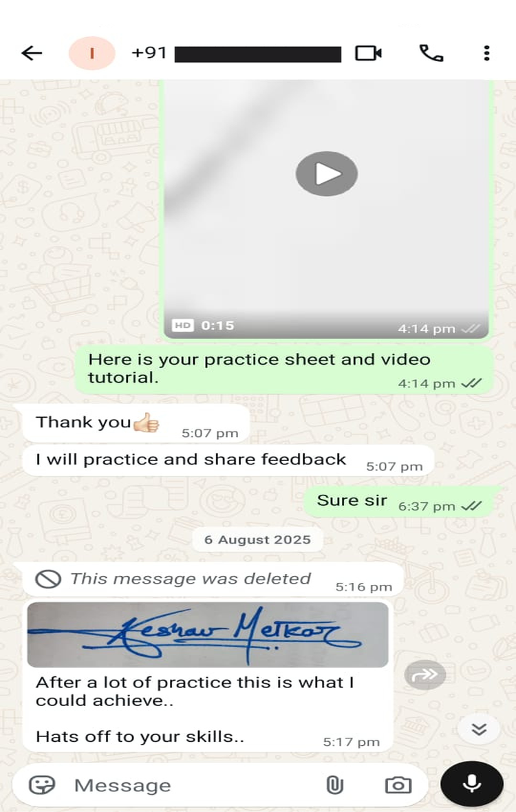 Client review screenshot
